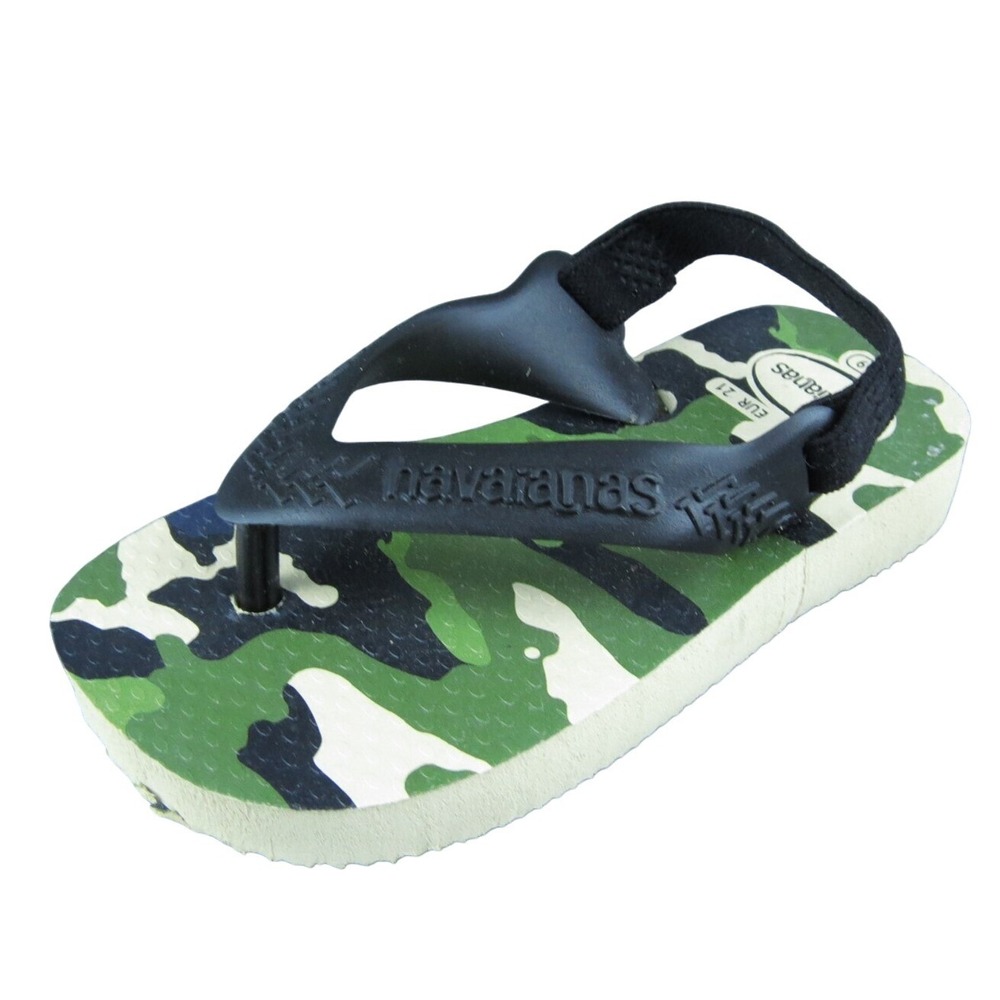 Havaianas Boys Flip Flop Shoes Black Synthetic Pull On Size T 5 Medium